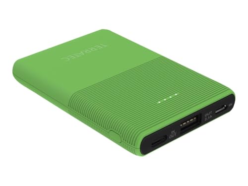 TerraTec P 50 Pocket soluciona la falta de energía con su batería USB-C de 5000 mAh verde