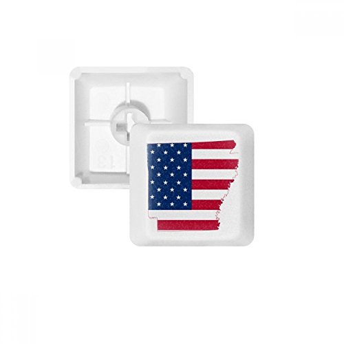 Keycaps clavier mécanique Arkansas PBT touches blanches vierges profil OEM R2 USA multicolore
