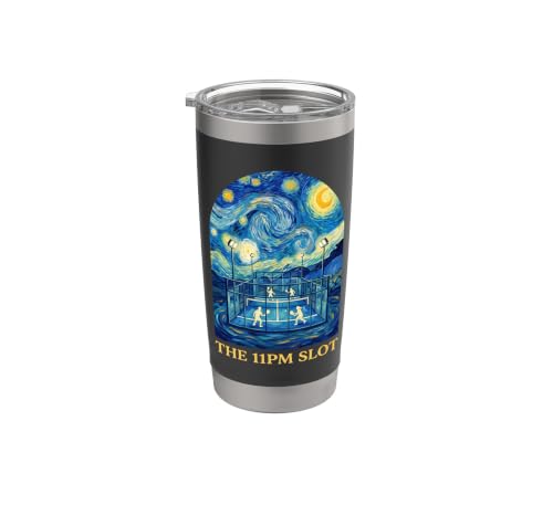 The 11PM Slot Padel Court Graphic Design for Padel Player Stainless Steel Insulated Tumbler