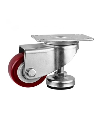Roulette réglable horizontalement 65 mm avec hauteur ajustable pour placard