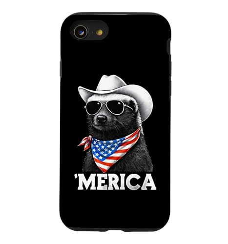 Honey Badger Ratel �A�����J���� �o���_�i �N�[�� �T���O���X �X�}�z�P�[�X iPhone SE (2020) / 7 / 8 �p