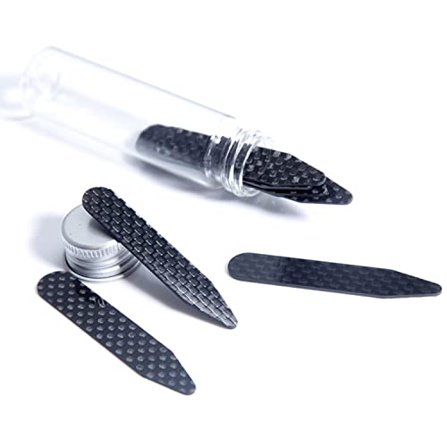 Cgelets Collar Stays For Men's Dress Shirts, Collar Stays Carbon Fiber Shirt Collar Inserts Shirt Collar Support With Bottle，Perfect Birthday Christmas Gift For Boyfriend And Dad #TOP2