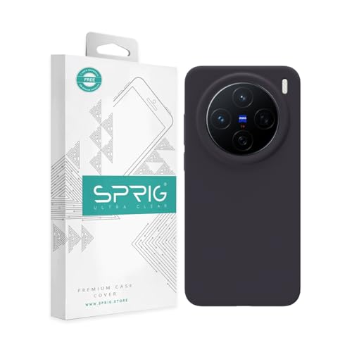 Image of SPRIG Compatible with Vivo X200 5G Premium SilkTone Back Cover Drop Tested Shock Proof Mobile Case for Men, Women, Boys and Girls with Camera Protection (Charcoal Grey)