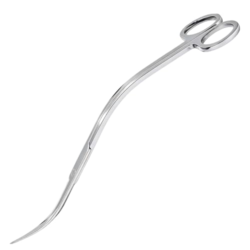 Extra Long Curved Aquarium Scissors Stainless Steel Tools for Trimming Aquatic Plants Professional Wave Scissors for Fish Tank Aquarium & Terrarium Ambidextrous Design