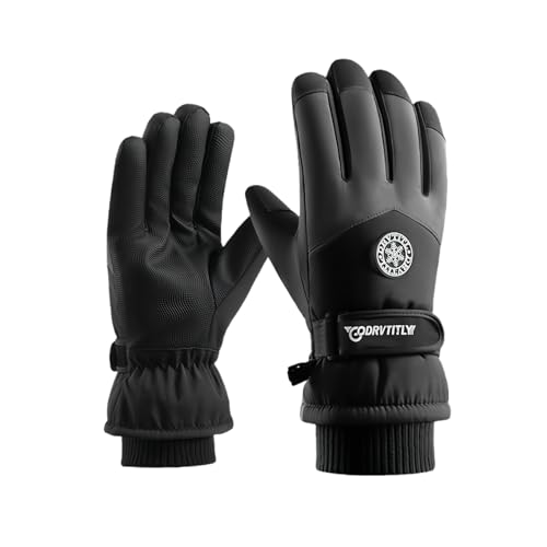 BOYSSPAA Touchscreen Ski Gloves For Men Waterproof Insulated WinterFor Skiing Snow Gloves Snowboarding Ice Skating Winter Sports (black, One Size)