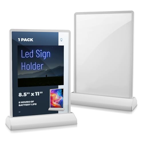 Acrylic Sign Holder with LED Light for Flyers