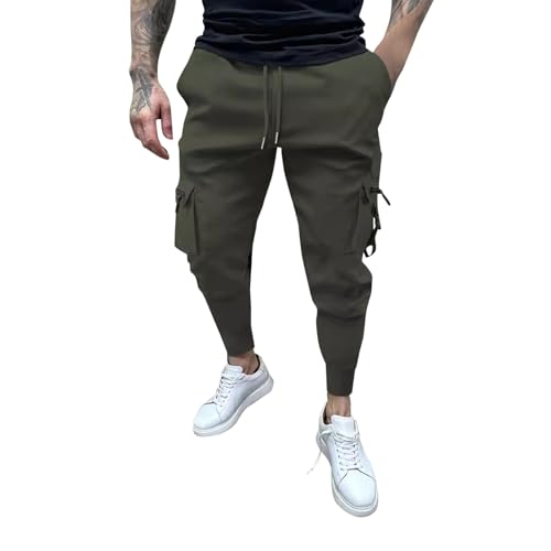 Amazon.com: PETCDIM Mens Outdoor Cuffed Ankle Cargo Jogger Pants