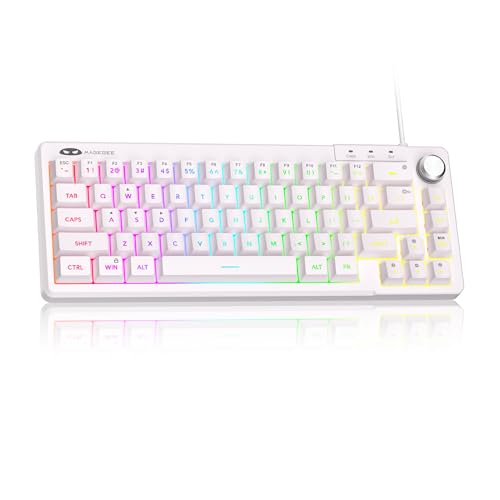 Image of MageGee Mini 60% Gaming Keyboard, RGB Backlit 66 Key Ultra-Compact Keyboard, TS68 Ergonomic Waterproof Mechanical Feeling Office Computer Keyboards for PC, MAC, PS4, Xbox ONE Gamer