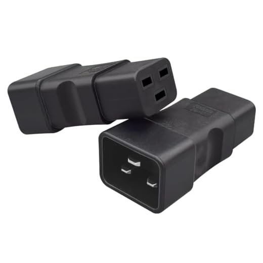 IEC 320 C20 to C19 Power Adapter 2.5-16A /250V,PDU/UPS Plug/Socket C19 to C20 Power Adaptor (C20 to C19) 1 Piece