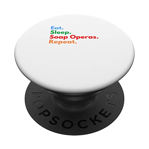 Las telenovelas Eat Sleep se repiten para los amantes de las telenovelas PopSockets PopGrip Intercambiable