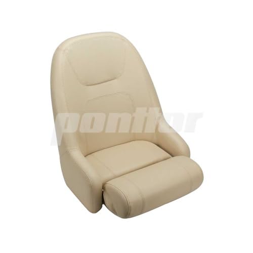 Bootssitz/Bootsstuhl/Steuerstuhl LEDA, FlipUp-Funktion, kürzere Sitzfläche, Boot Farbe beige