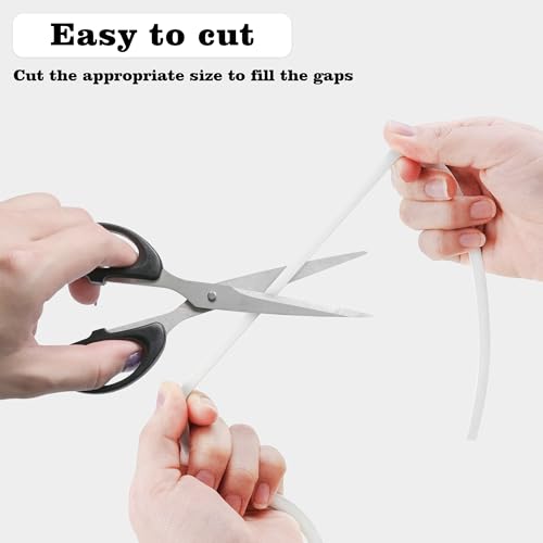 Image of U0U Backer Rod 1 /4 Inch,Triangle EPDM Rubber Backer Rod,White Concrete Crack Filler Caulk Saver for Driveway and Wall Cracks