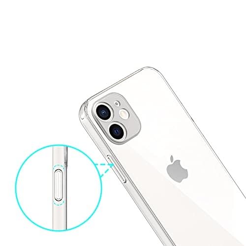 Image of JGD PRODUCTS for iPhone 12 Premium Transparent Hybrid Soft Slim Dust Proof Back Case Cover with Camera Protection