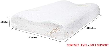 METRON Memory Foam Soft and Traditional Shape Visco Elastic Bed Pillow, Helps in Spondylitis Cervical Neck Pain