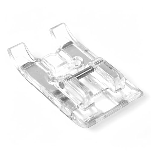 Image of ZENITH Satin Stitch Pressure Foot Snap on Type for Automatic Electric Low Shank Sewing Machines Suitable for Usha Janome Brother Singer etc Steel Finish (Satin Stitch Foot)