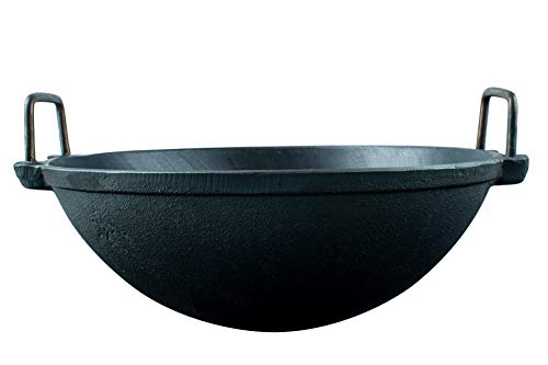 Mr. Butler Cast Iron Cookware – Kadai/Wok, Pre- Seasoned 11 Inch, Black 1 Gallery Image