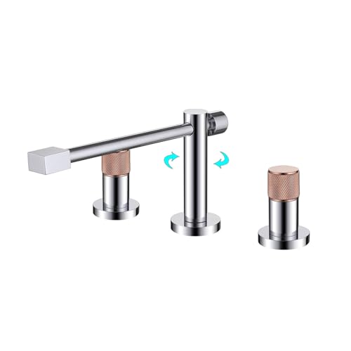 Robinet de lavabo de salle de bain mitigeur 3 trous en laiton HBF0535