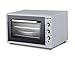 Behome Forno Elettrico 60 litri Ventilato | Autopulente, Smaltato, Temperatura fino a 320° Doppio Vetro con Luce Interna e Timer 2 Teglie e 1 Griglia (60 L, Silver)