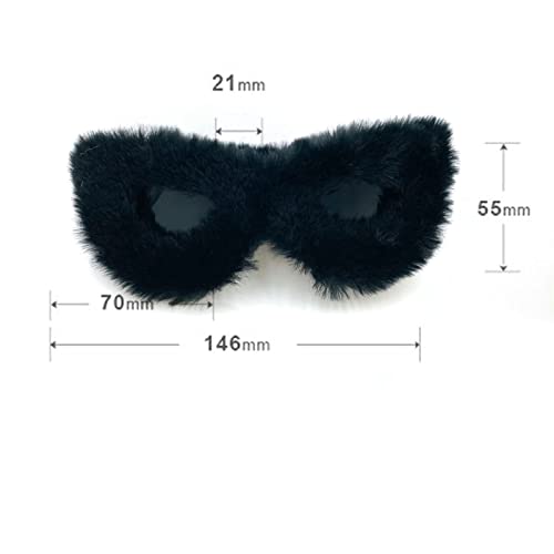 Trendy Cat Eye christmas Sunglasses Women Punk Soft Fur Velvet Sun Glasses Ladies UV400 Shades Handmade Halloween Eyewear4