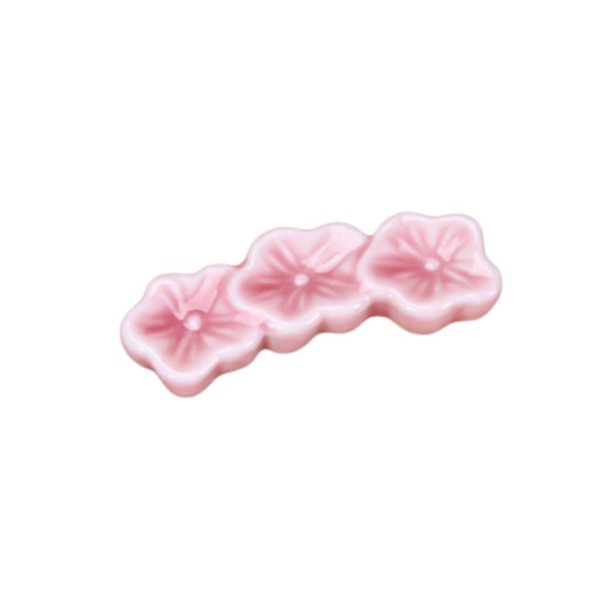 MRKU Poggia Bacchette, Porta Bacchette da Ristorante, Grazioso Supporto per Cucchiaio per Cucina, 5 Pezzi di Piccoli Fiori in Ceramica per Hotel e casa