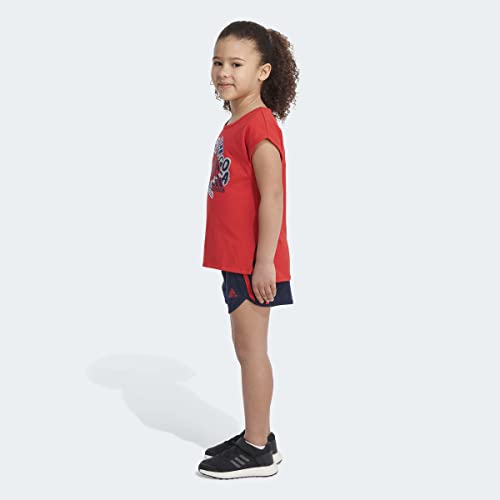 Image of adidas girls Graphic Tee & Gym Shorts T-shirt Set