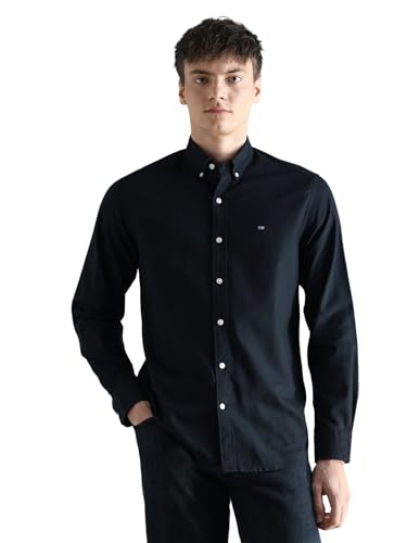 Image of Arrow Sport Solid Slim Fit Cotton Shirt for Men - Full Sleeve Mens Casual Shirts