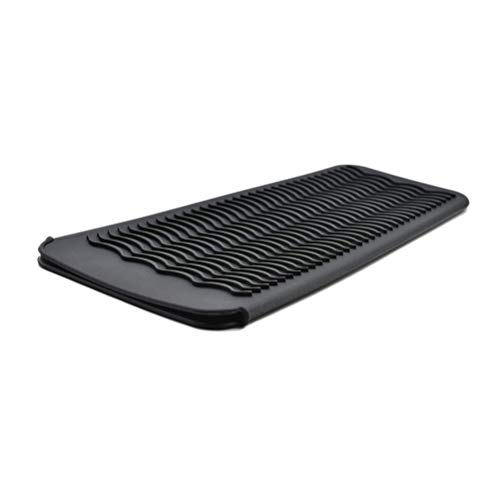 Lintat Funda de silicona resistente al calor para rizadores, planchas de pelo, secadores y otras herramientas de peinado (29 x 14 x 1 cm), color negro