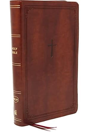 NKJV, End-of-Verse Reference Bible, Personal Size Large Print, Leathersoft, Brown, Red Letter, Comfort Print: Holy Bible, New King James Version Imitation Leather – Large Print, September 29, 2020