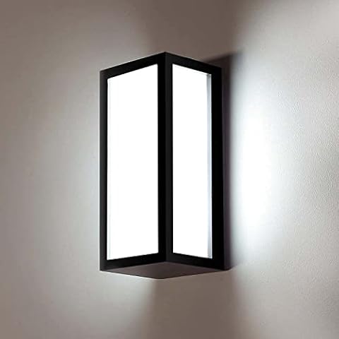 JIANRUI Outdoor Wall Light, Max 60W E27 Outside Wall Lamp IP54 LED Aluminum Exterior Wall Sconce Garden Lantern, Matte Dark Grey Cover