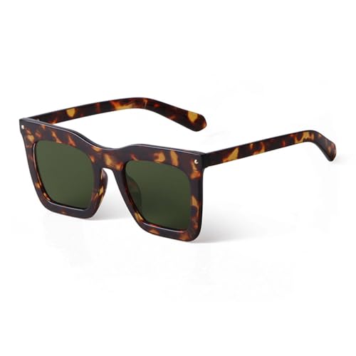 Lunettes de soleil carrées œil de chat rétro et protection UV400 pour hommes et femmes