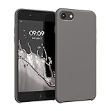 kwmobile Carcasa Compatible con Apple iPhone 7/8 / SE (2020) - Funda de Silicona para móvil - Cover Trasero en Gris Metalizado