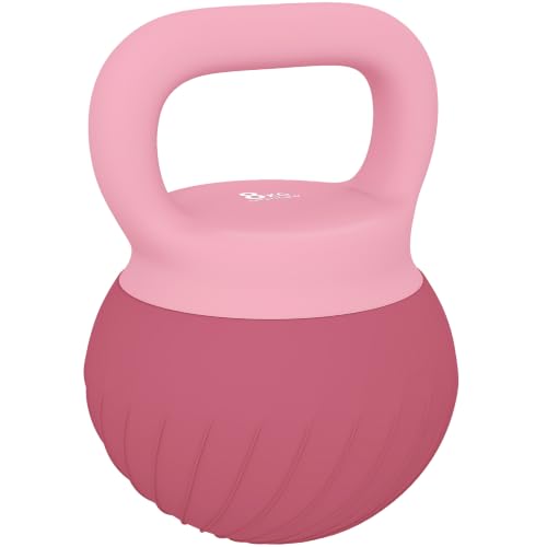 SPORTNOW 8kg Kettlebell, antypośl. uchwyt, podnoszenia ciężarów, Różowy