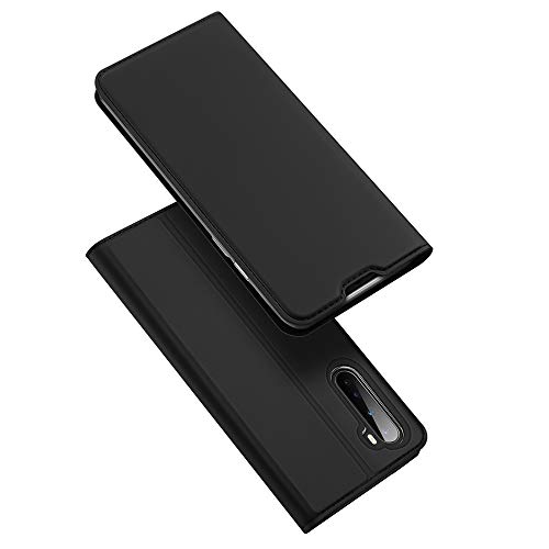 DUX DUCIS Funda OnePlus Nord 5G, PU Cuero Flip Carcasa Fundas Móvil de Tapa Libro para OnePlus Nord 5G (Negro)