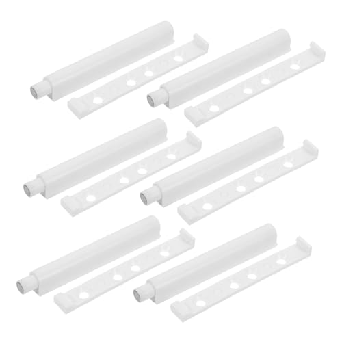 Housoutil 6Pcs Quiet Close Cabinet Door Dampers Soft Closing Rebound Device for Kitchen Cabinets and Wardrobes Plastic Door Lock Buffer Damper for Smooth Operation