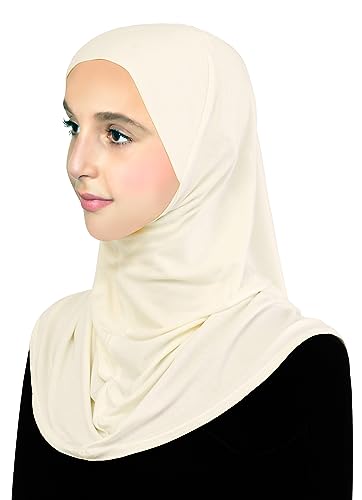 Cotton Hijab for Girls Amira Muslim Kids Head Scarf Ready to Wear Easy Instant