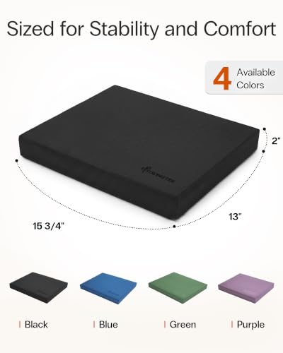 Image of StrongTek Professional Foam Exercise Balance Pad - 15.8 inch x 13 inch x 2 inch, High-Density TPE Foam Knee Pad, Non-Slip & Water-Resistant, for Balance Training, Physical Therapy, Yoga, and More