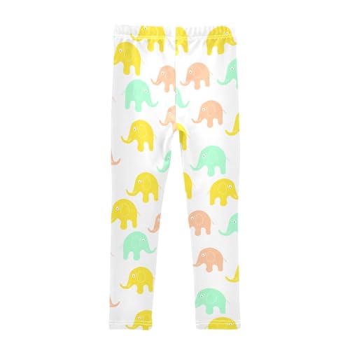 Girls Leggings Size 4T Cartoon Elephant Soft Stretchy Pants Breathable Girl Clothes for School Dance2