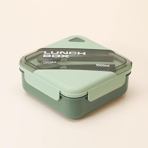 Image of Urbane Home Insulated Lunch Box For Kids & Adults|Premium Food-Grade PP Plastic|Leakproof & Spill Proof|Dishwasher & Microwave Safe Lunch Box|1000 ML|HX0044281|Green