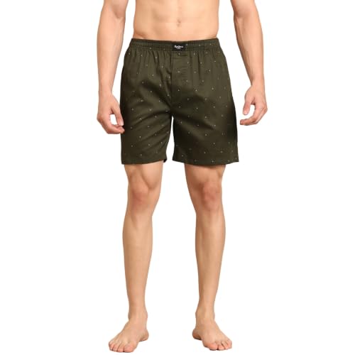 Image of Pepe Jeans Men's Printed 100% Cotton Regular Fit Boxer Shorts | Stylish AOP Print Comfortable Boxer for Daily Innerwear | Soft Breathable Cotton Fabric | Elastic Waistband | Everyday Comfort Wear