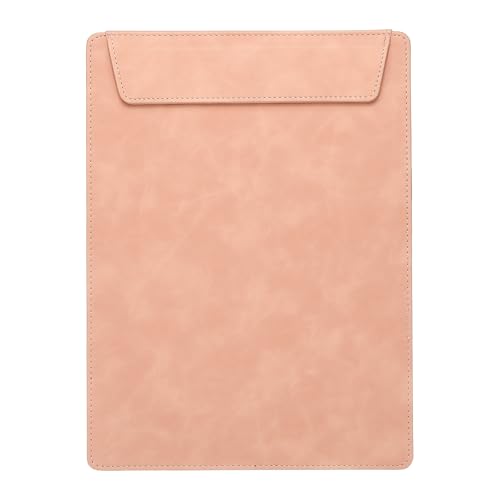 Porte-bloc A4 en cuir synthétique de qualité supérieure PATIKIL rigide rose