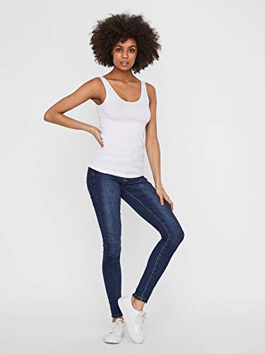 VERO MODA Damen VMMAXI My Soft UU Tank TOP GA 3er Pack. Bright White/Bright White & BR. XS – Ansicht 6