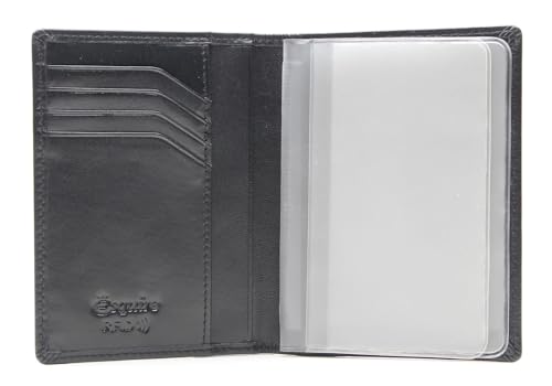 Protège-passeport en soie Esquire New Silk Black de qualité premium
