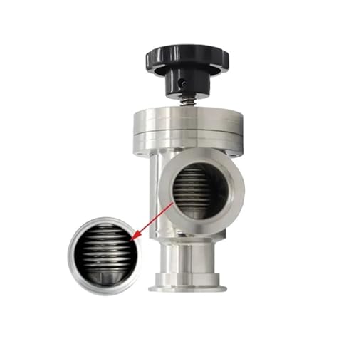 Válvula de ángulo KF50 tipo Y manual de acero inoxidable para vacío 4