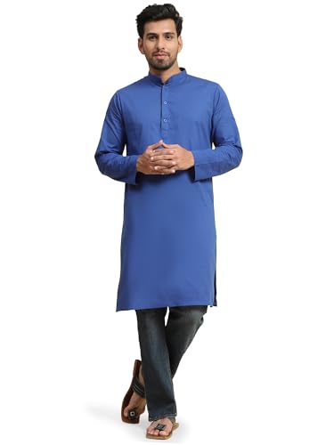 Image of SKAVIJ Mens Cotton Casual Wear Everyday Use Modern Kurta
