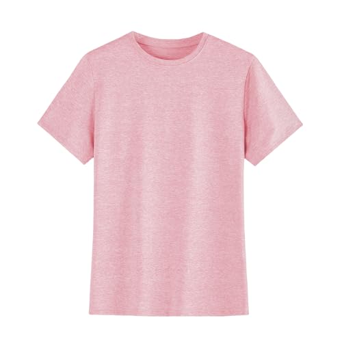 Girls/Kids/Teen Quick Dry Sport T Shirts Moisture Wicking Tee Shirts Athletic Tops（Age 5-18Y）, Light Pink, 12-14 Years