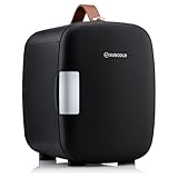 Subcold Pro4 Luxury Mini Fridge Cooler | 4 Litre / 6 Cans | AC and Exclusive USB Power Option | Portable Small Fridge for the Office, Bedroom, Car, Travel, Skincare & Cosmetics (Black New)
