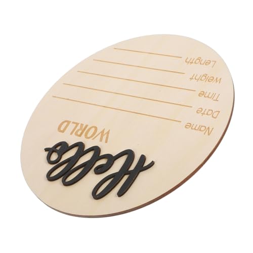 Toyvian Wooden Bulletin Board Cards Newborn Present Birth Announcement Sign Photography Prop