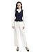 CFRTMTBB Suit Vest for Women V Neck Button Down Sleeveless Business Casual Vest Tops Waistcoat Blazer Dressy Vests (Navy Blue,L)
