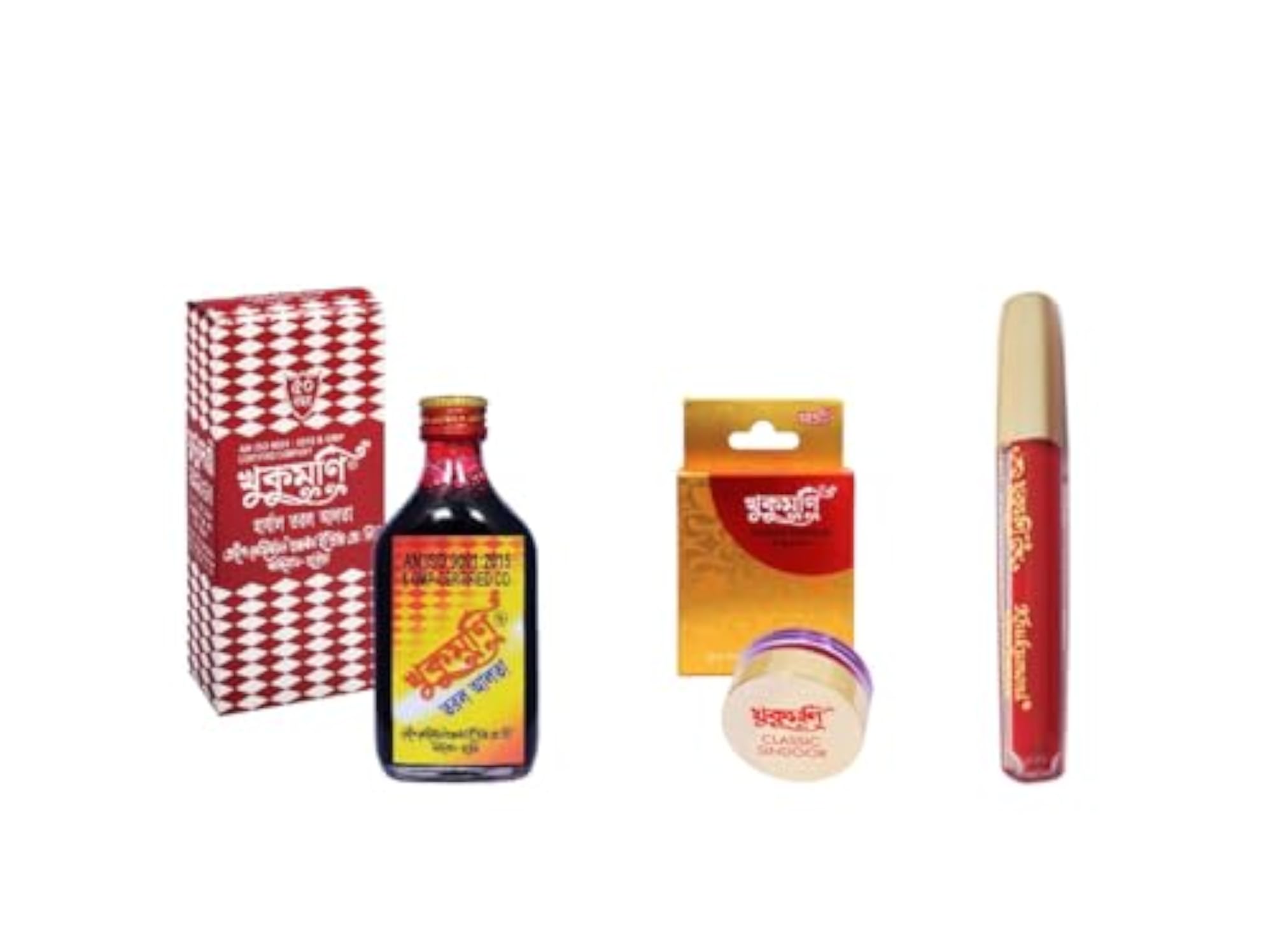 Khukumoni Alta 100ml + Classic Herbal Maroon Sindoor Powder