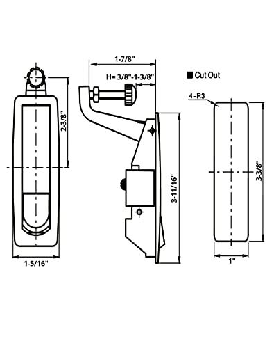 Qwork WD7734 8Pcs Compression Latch Lock Zinc Alloy Flush Lever Latch Adjustable Grip Range 0.04 Inch-0.94 Inch thumb #5